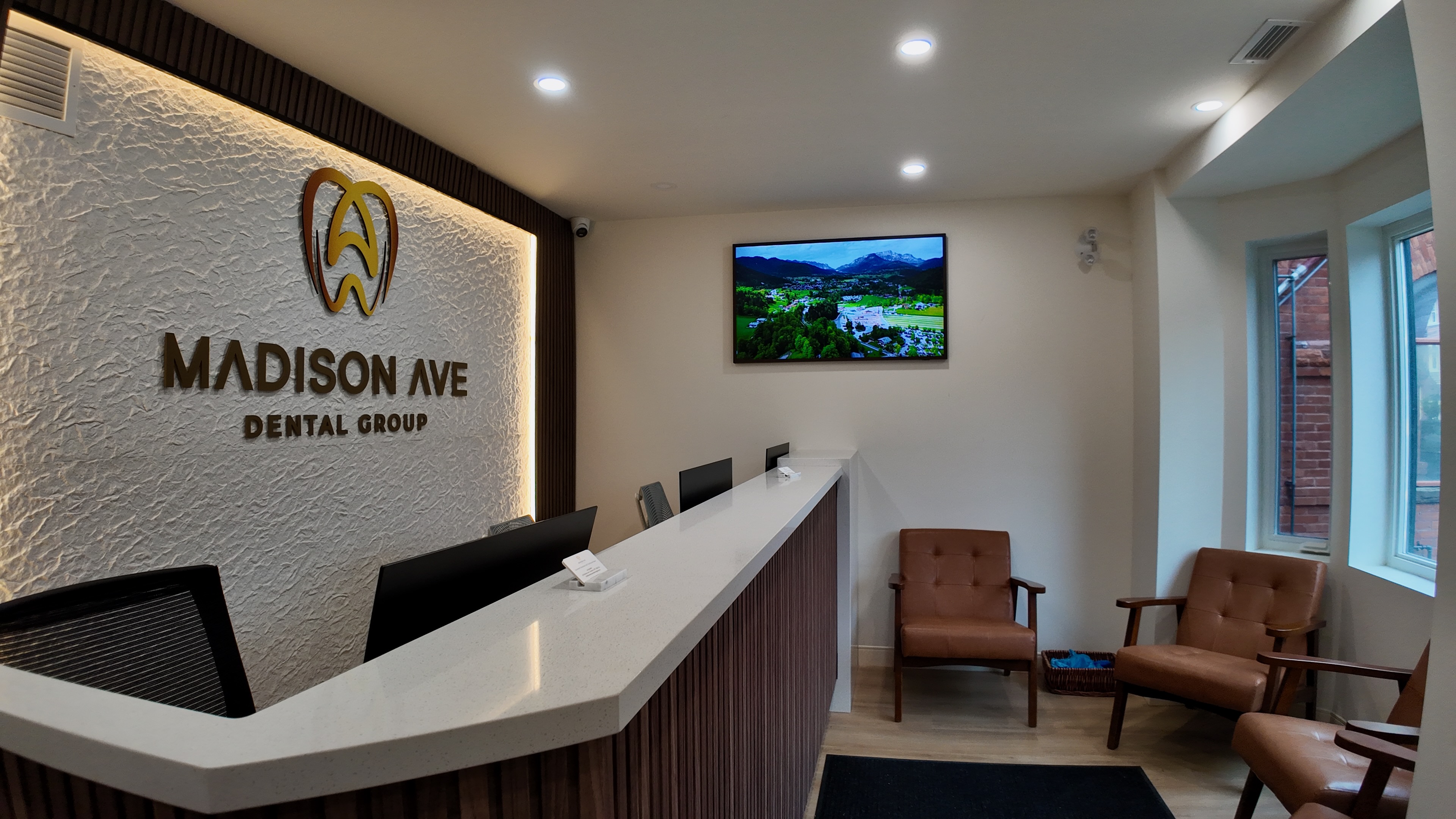 Entrance view inside Madison Ave Dental Group.
